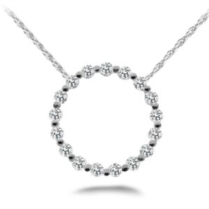Stunning Diamond Circle Pendant Available In Gold Or Platinum