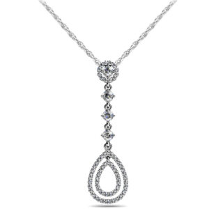 Designer Double Drop Diamond Pendant