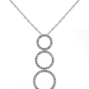 Triple Diamond Circle Pendant