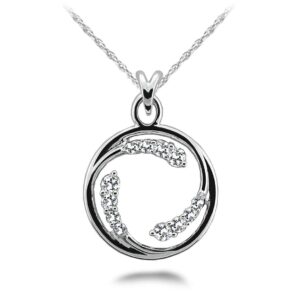 Circle Of Love Diamond Pendant Available In White Yellow And Rose