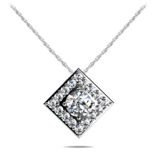 Diamond Centered Diamond Pendant