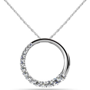 Perpetual Romance Journey Necklace In 14K 18K White Yellow Rose Gold Or Platinum