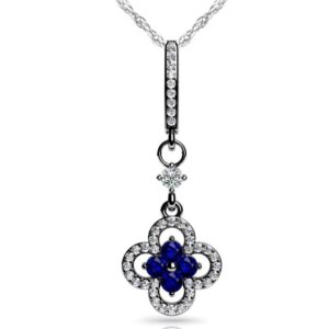 Precious Petals Gemstone Diamond Pendant