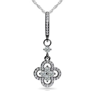 Precious Petals Diamond Pendant Available In White Yellow And Rose