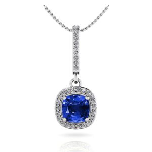 Ravishing Cushion Cut Gemstone Drop Pendant