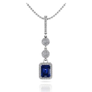 Extravagant Gemstone Drop Pendant In 14K 18K White Yellow Gold Platinum