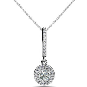 Surrounded With Love Diamond Drop Pendant