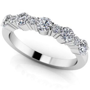 Alternating Diamond Anniversary Ring Available In Gold Or Platinum