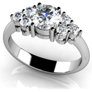 Round Center Channel Diamond Ring