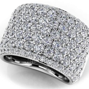 Signature Diamond Ring In White Yellow Or Rose Gold