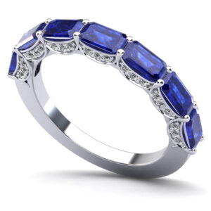 Emerald Gemstones and Diamonds Ring Sash Setting