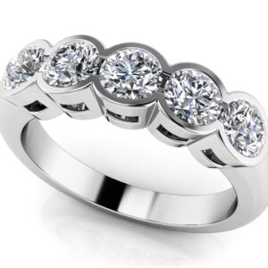 Wavy Frame Diamond Band Available In Gold Or Platinum