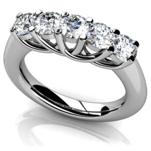 Detail Mounted Diamond Band In White Yellow Gold Or Platinum