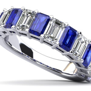 Emerald Diamond and Gemstone Anniversary Ring