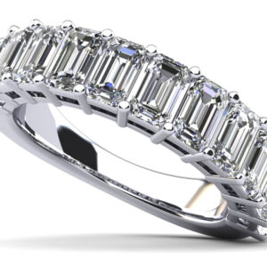 Emerald Diamond Anniversary Ring