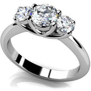 Classic 3 Across Diamond Ring