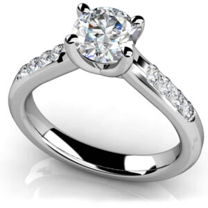 Engagement Ring With Side Diamonds