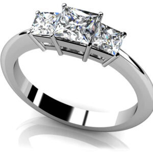 Princess Cut 3 stone Engagement Ring