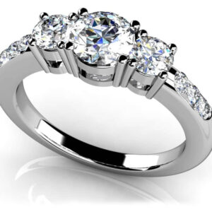 Nine Stone Diamond Engagement Ring