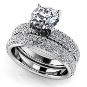 Eternally Yours Four Prong Matching Bridal Set