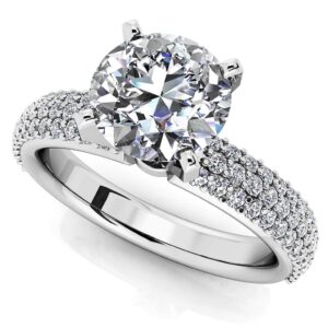 Ever After Four Prong Diamond Engagement Ring Available In White Yellow And Rose