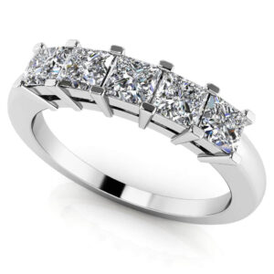 Princess Cut 5 Stone Anniversary Ring