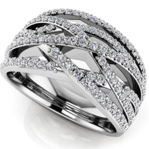 Prong Set Designer Diamond Anniversary Ring
