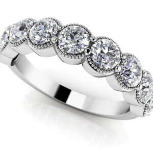 Round Milgrain Diamond Anniversary Ring