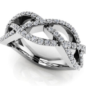 Stylish Woven Anniversary Ring