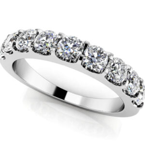 Shared Prong Diamond Anniversary Ring
