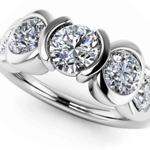 Modern Charm Diamond Ring In 14K 18K Yellow White Or Rose Gold