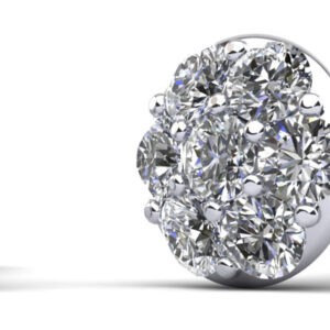 Alluring Diamond Cluster Stud Earrings