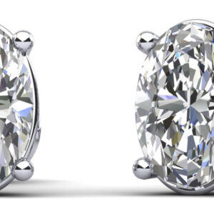 Oval Opulence Diamond Stud Earrings