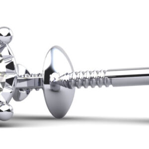 Diamond Crown Stud Earrings