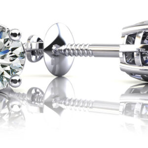 Sign of Faith Diamond Studs With Cross Setting