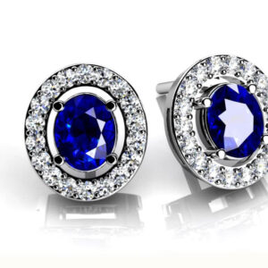 Legendary Oval Gemstone Stud Earrings In 14K 18K Or Platinum