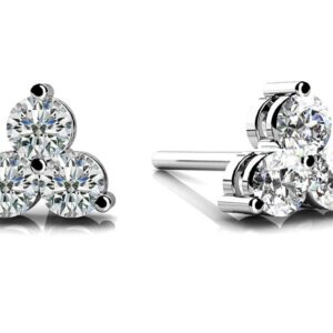 Trillium Diamond Studs Available In Platinum Or Gold