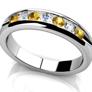 Seven Gemstone And Diamond Ring